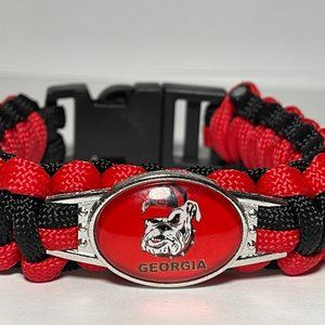 Georgia Bulldogs NCAA Paracord Bracelet NEW